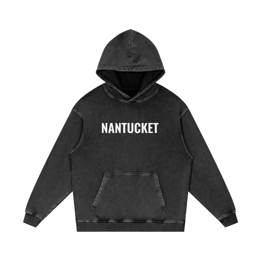 Unisex Snow Washed Loose Cotton Hoodie Sweater